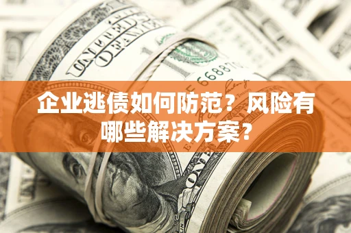 济南企业逃债如何防范？风险有哪些解决方案？