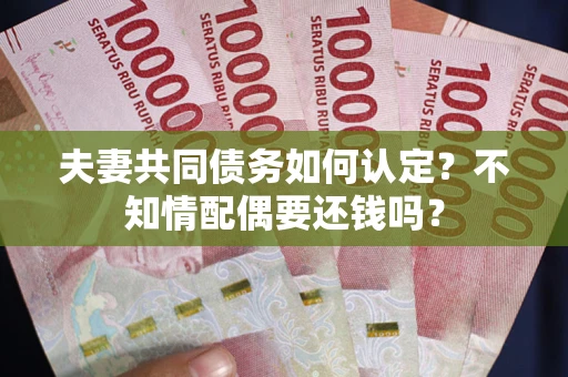 济南夫妻共同债务如何认定？不知情配偶要还钱吗？
