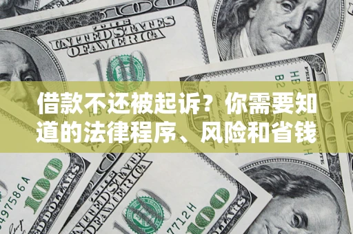 济南借款不还被起诉？你需要知道的法律程序、风险和省钱技巧